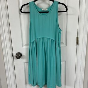 Teal sleeveless dress